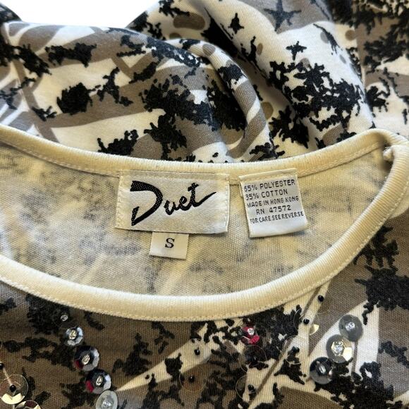 Vintage Duet Sequin Adorned Casual T-Shirt - Picture 5 of 7